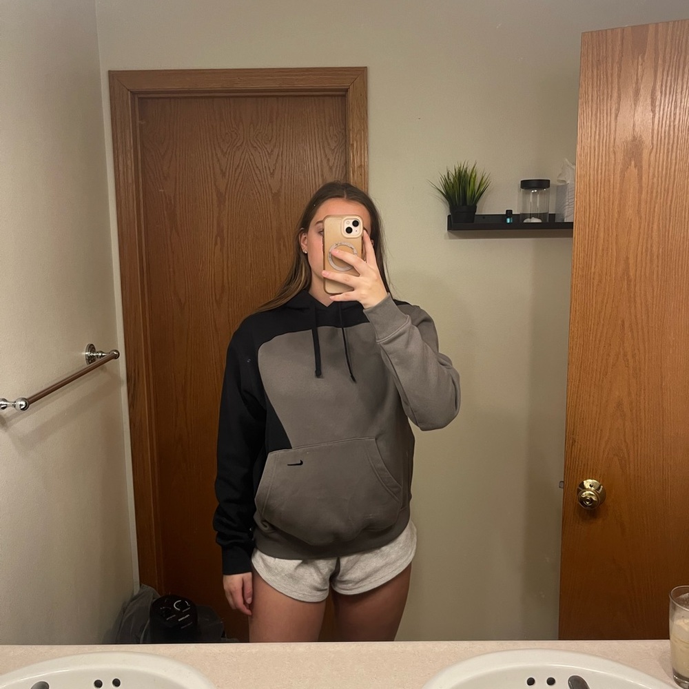 Nike Two-Tone Gray and Black Hoodie
